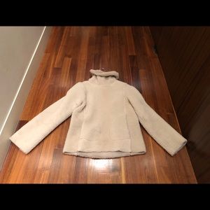 Warm brand Shearling and leather sweater!